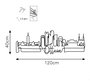 Wallity Accesorio de Pared Decorativo Metal Negro 120x40 cm
